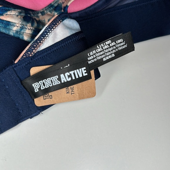 Victoria’s Secret PINK active ultimate push up bra blue coral pink Large - Picture 6 of 10